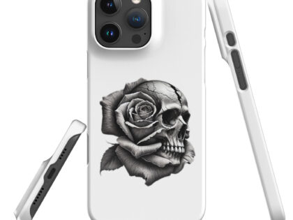 Monochromer Schädel mit Rose Snapcase iPhone®-Hülle – Accessoires – klamottn.de Monochromer Schädel mit Rose Snapcase iPhone®-Hülle – Accessoires – klamottn.de