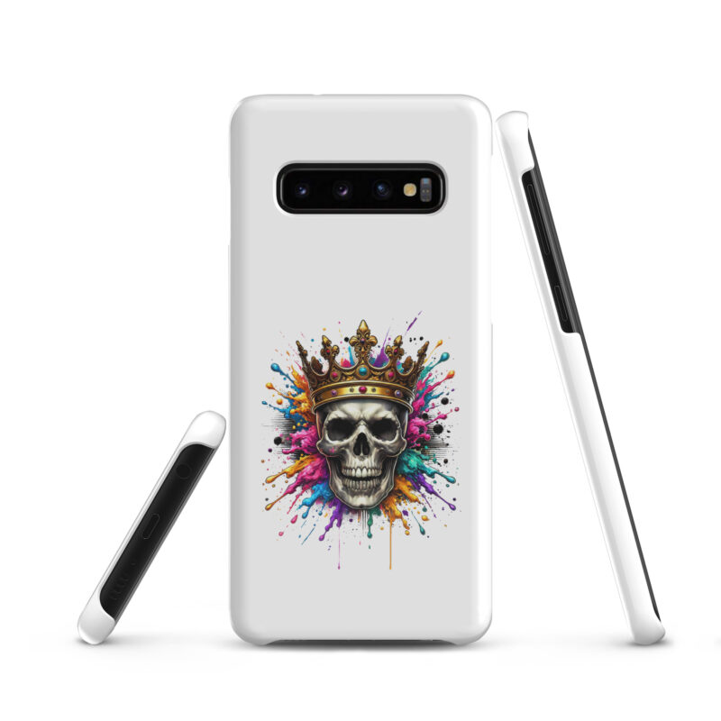 Schädel mit Krone und Farbspritzern Snapcase Samsung®-Hülle – Accessoires – klamottn.de