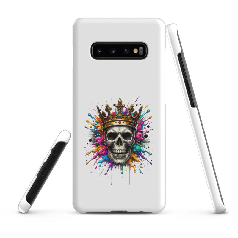 Schädel mit Krone und Farbspritzern Snapcase Samsung®-Hülle – Accessoires – klamottn.de