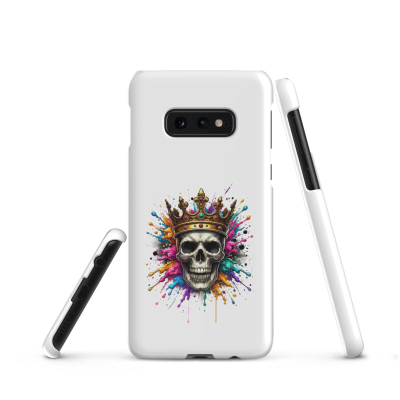 Schädel mit Krone und Farbspritzern Snapcase Samsung®-Hülle – Accessoires – klamottn.de