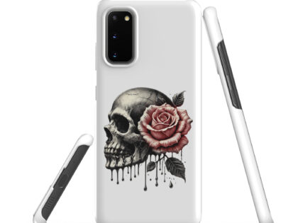 Schädel mir roter Rose Snapcase Samsung®-Hülle – Accessoires – klamottn.de