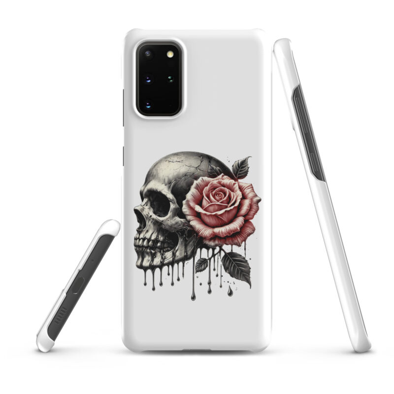 Schädel mir roter Rose Snapcase Samsung®-Hülle