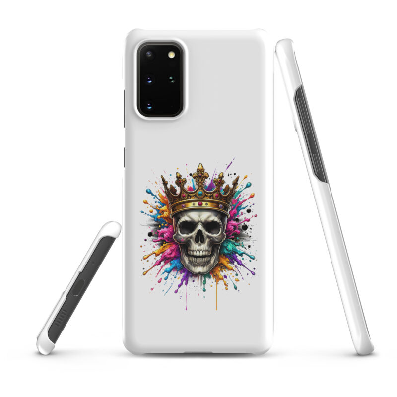 Schädel mit Krone und Farbspritzern Snapcase Samsung®-Hülle – Accessoires – klamottn.de