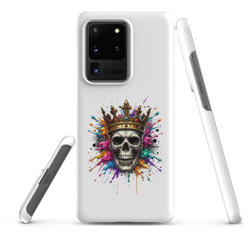 Schädel mit Krone und Farbspritzern Snapcase Samsung®-Hülle – Accessoires – klamottn.de