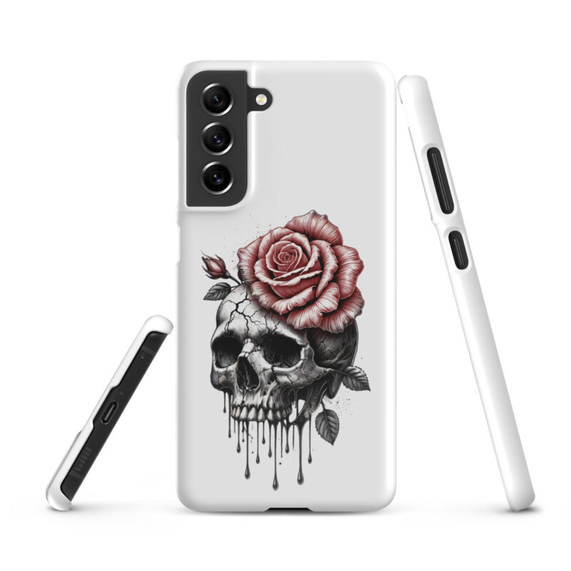 Schädel mit blutroter RoseSnapcase Samsung®-Hülle – Accessoires – klamottn.de