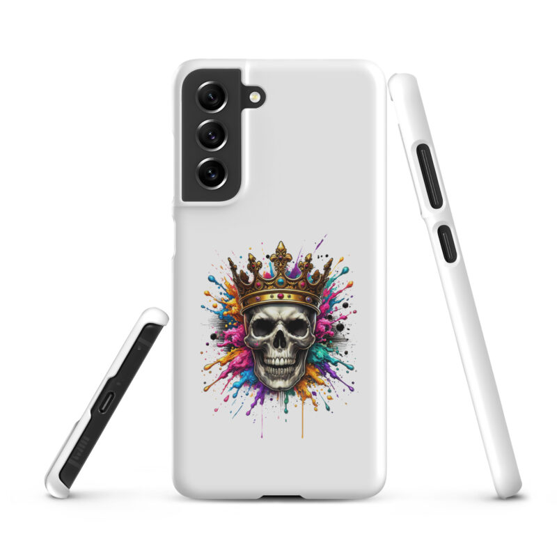 Schädel mit Krone und Farbspritzern Snapcase Samsung®-Hülle – Accessoires – klamottn.de