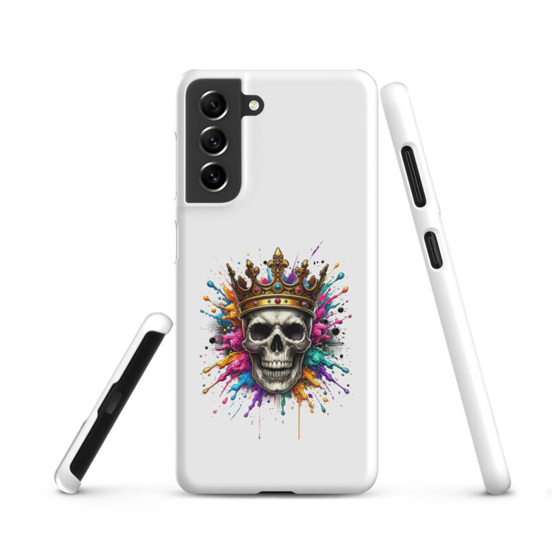 Schädel mit Krone und Farbspritzern Snapcase Samsung®-Hülle – Accessoires – klamottn.de