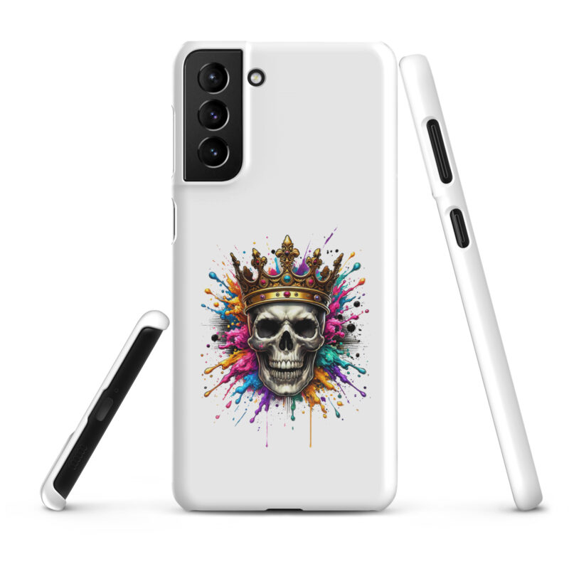 Schädel mit Krone und Farbspritzern Snapcase Samsung®-Hülle – Accessoires – klamottn.de