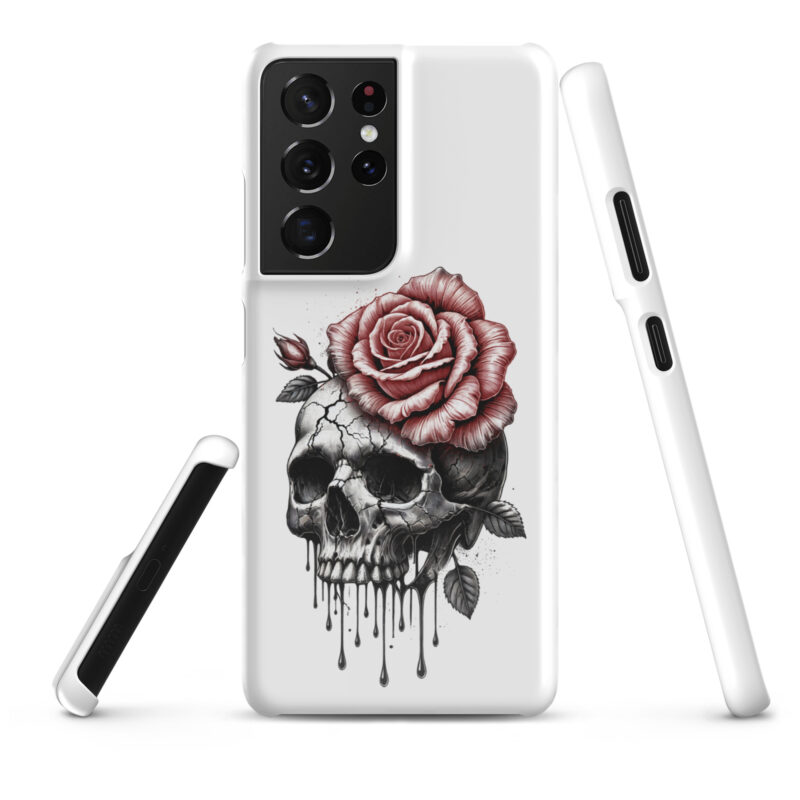 Schädel mit blutroter RoseSnapcase Samsung®-Hülle – Accessoires – klamottn.de