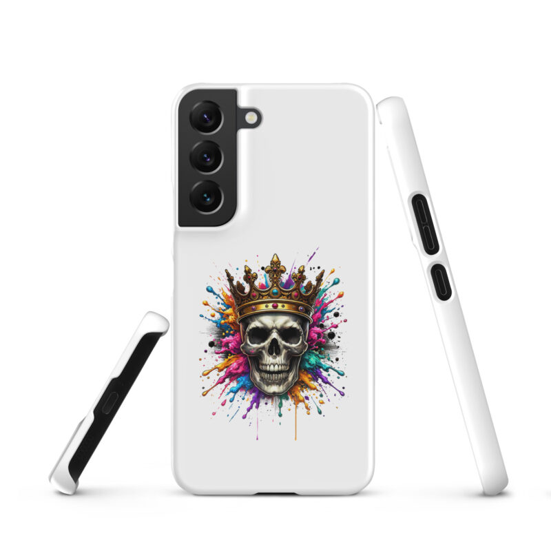 Schädel mit Krone und Farbspritzern Snapcase Samsung®-Hülle – Accessoires – klamottn.de