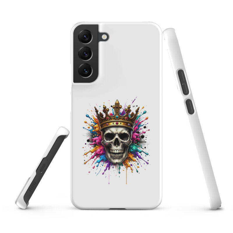Schädel mit Krone und Farbspritzern Snapcase Samsung®-Hülle – Accessoires – klamottn.de