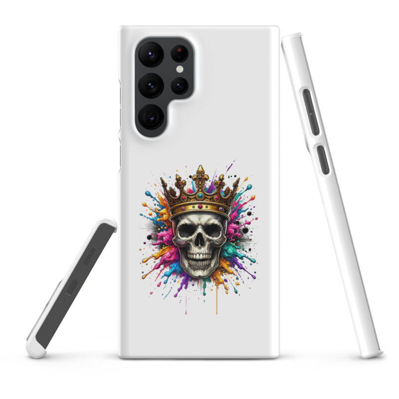 Schädel mit Krone und Farbspritzern Snapcase Samsung®-Hülle – Accessoires – klamottn.de