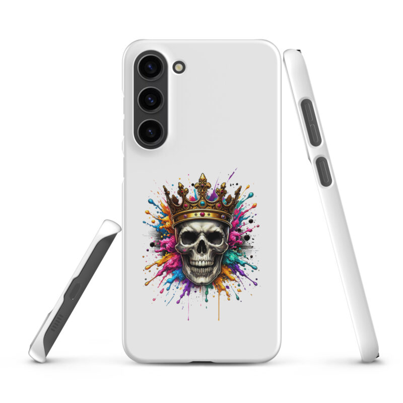 Schädel mit Krone und Farbspritzern Snapcase Samsung®-Hülle – Accessoires – klamottn.de