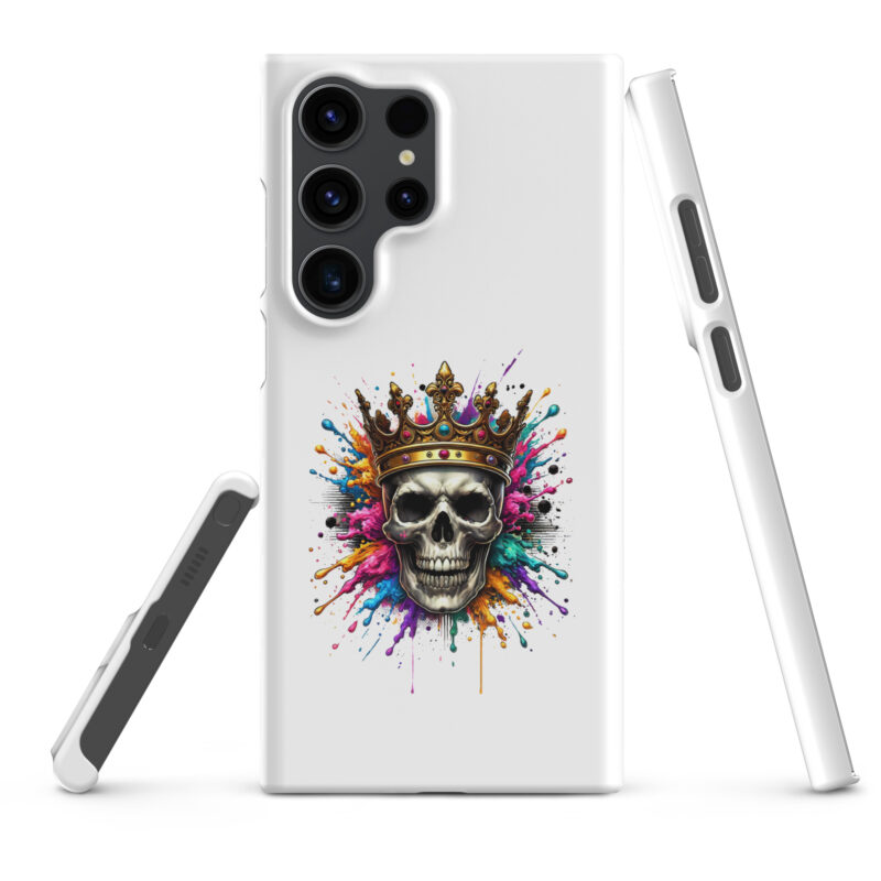 Schädel mit Krone und Farbspritzern Snapcase Samsung®-Hülle – Accessoires – klamottn.de