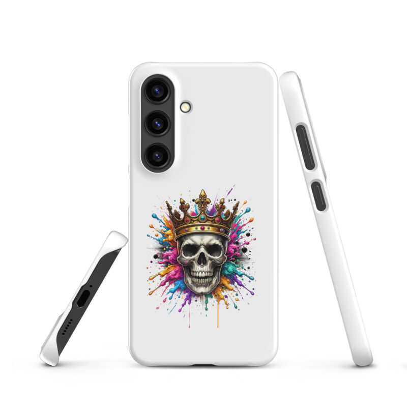 Schädel mit Krone und Farbspritzern Snapcase Samsung®-Hülle – Accessoires – klamottn.de