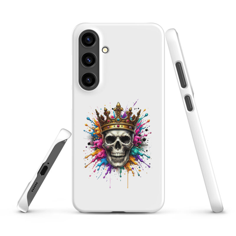 Schädel mit Krone und Farbspritzern Snapcase Samsung®-Hülle – Accessoires – klamottn.de