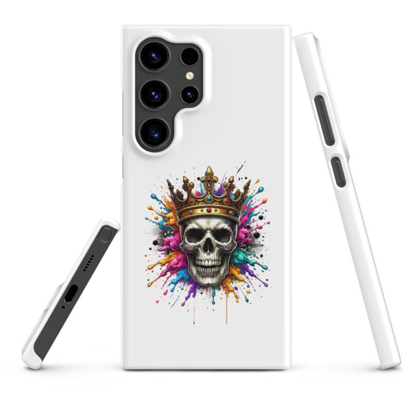 Schädel mit Krone und Farbspritzern Snapcase Samsung®-Hülle – Accessoires – klamottn.de