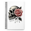 Schädel mit roter Rose Spiral-Notizblock – Accessoires – klamottn.de Schädel mit roter Rose Spiral-Notizblock – Accessoires – klamottn.de