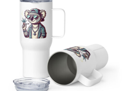 Entspannter Koala mit Joint Reisebecher mit Griff – Accessoires – klamottn.de Entspannter Koala mit Joint Reisebecher mit Griff – Accessoires – klamottn.de