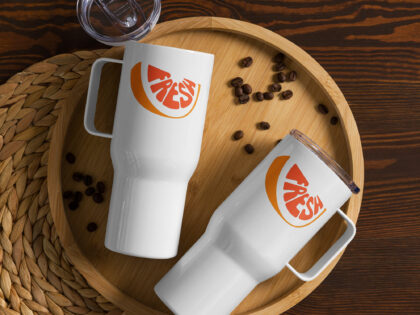 Fresh Orange Reisebecher mit Griff – Accessoires – klamottn.de Fresh Orange Reisebecher mit Griff – Accessoires – klamottn.de