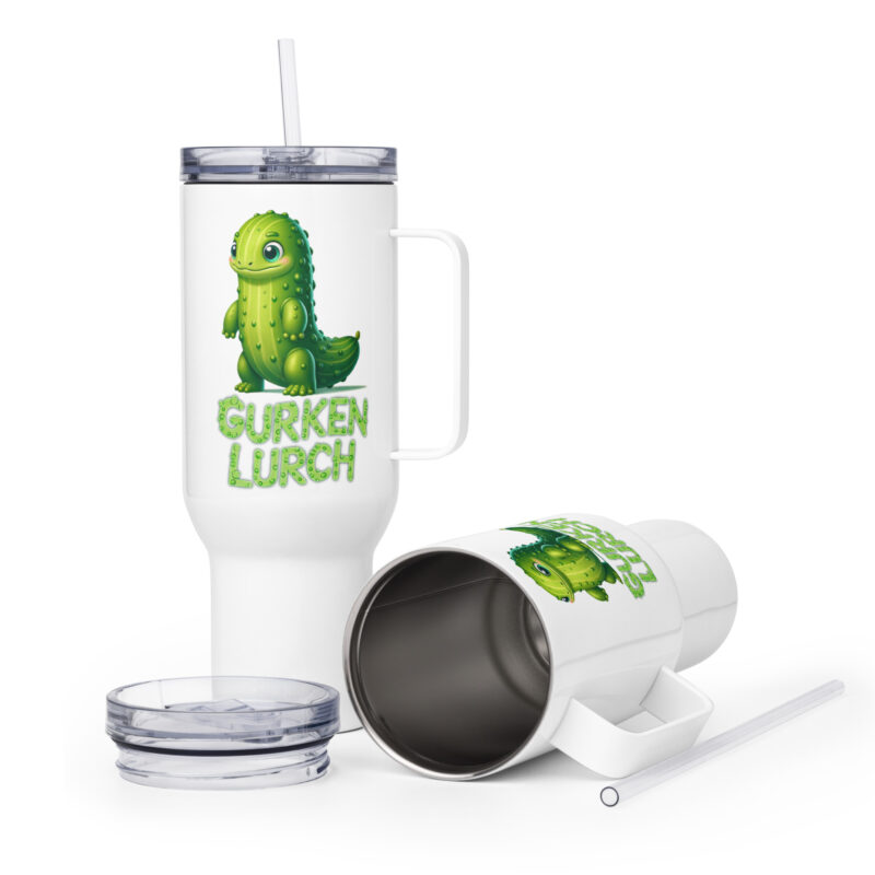 Gurkenlurch Reisebecher mit Griff – Accessoires – klamottn.de