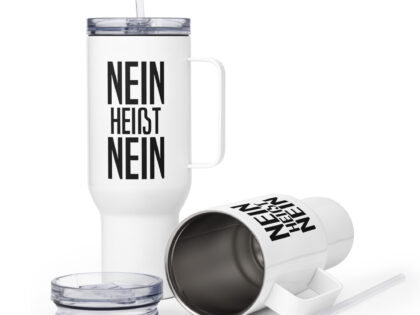 Nein heißt Nein Reisebecher mit Griff – Accessoires – klamottn.de Nein heißt Nein Reisebecher mit Griff – Accessoires – klamottn.de