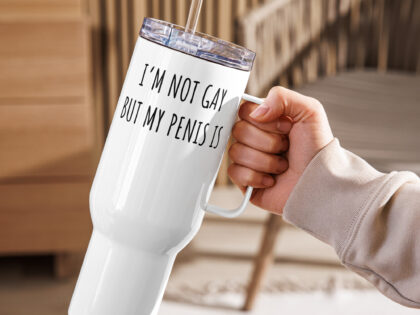 I’m Not Gay but My Penis Is Reisebecher mit Griff – Accessoires – klamottn.de I’m Not Gay but My Penis Is Reisebecher mit Griff – Accessoires – klamottn.de