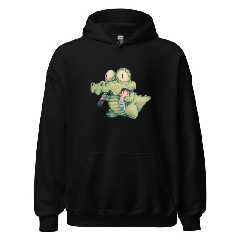 Krokodil mit Cola und "Snack" Unisex-Hoodie – Hoodies – klamottn.de