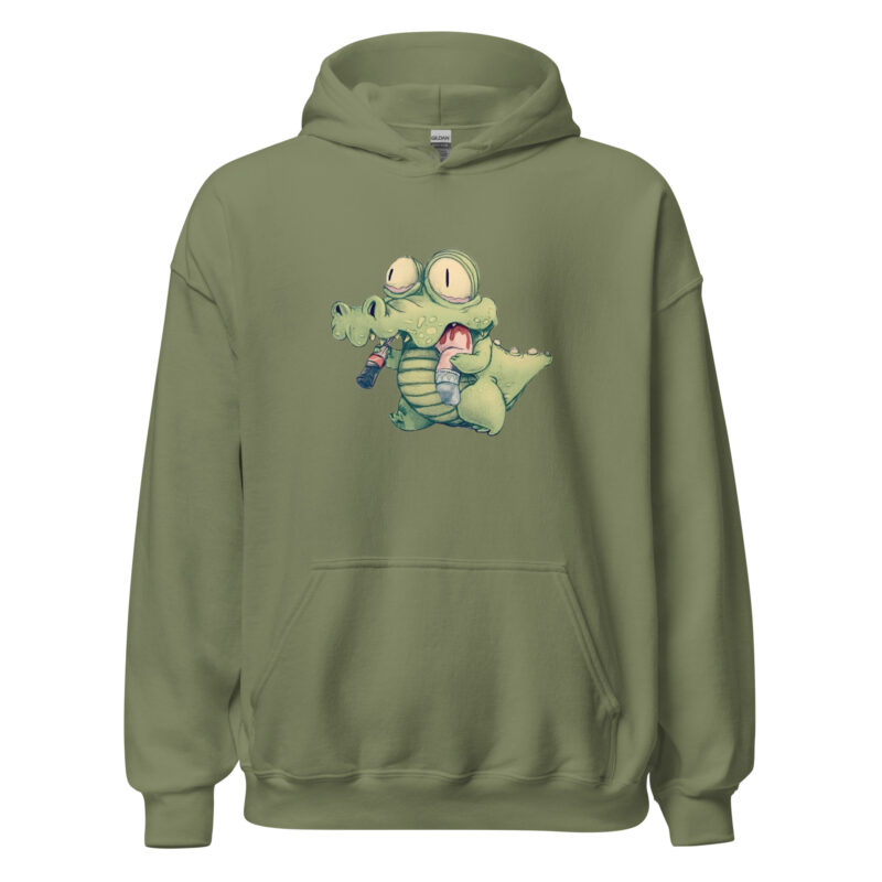 Krokodil mit Cola und "Snack" Unisex-Hoodie – Hoodies – klamottn.de