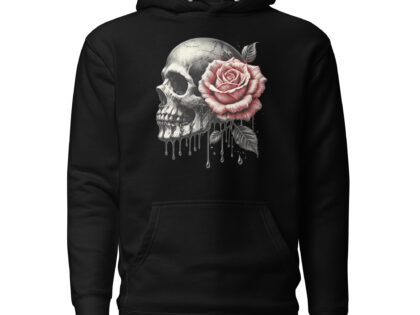 Schädel mit roter Rose Unisex-Hoodie – Hoodies – klamottn.de Schädel mit roter Rose Unisex-Hoodie – Hoodies – klamottn.de
