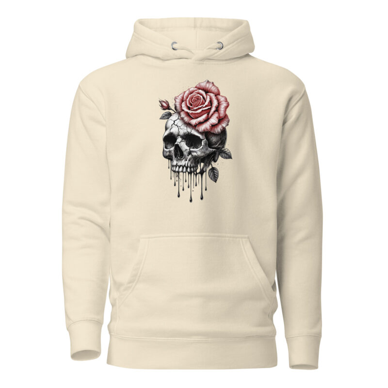 Schädel mit blutroter Rose Unisex-Hoodie – Hoodies – klamottn.de