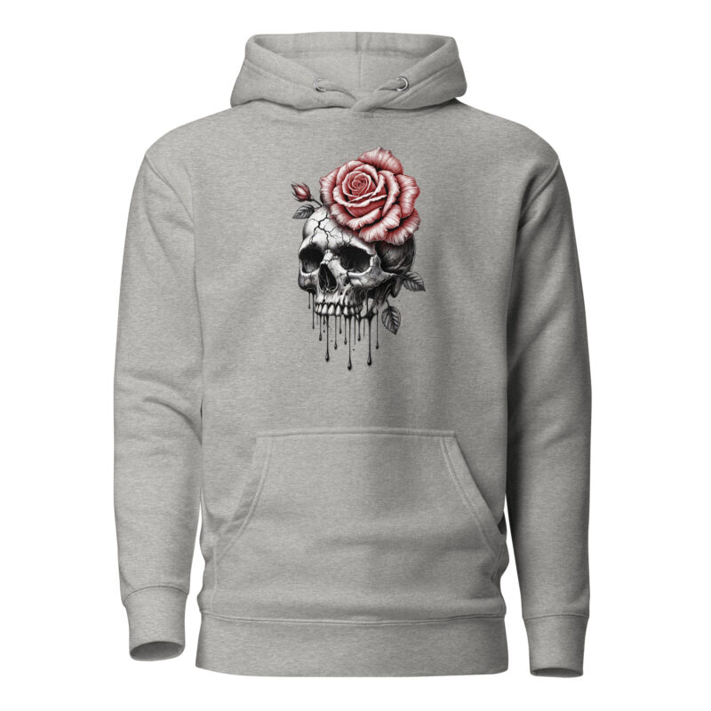 Schädel mit blutroter Rose Unisex-Hoodie – Hoodies – klamottn.de