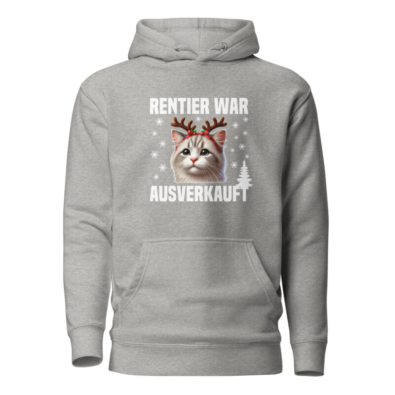 Rentier war ausverkauft Katze als Rudolph Unisex-Hoodie – Hoodies – klamottn.de