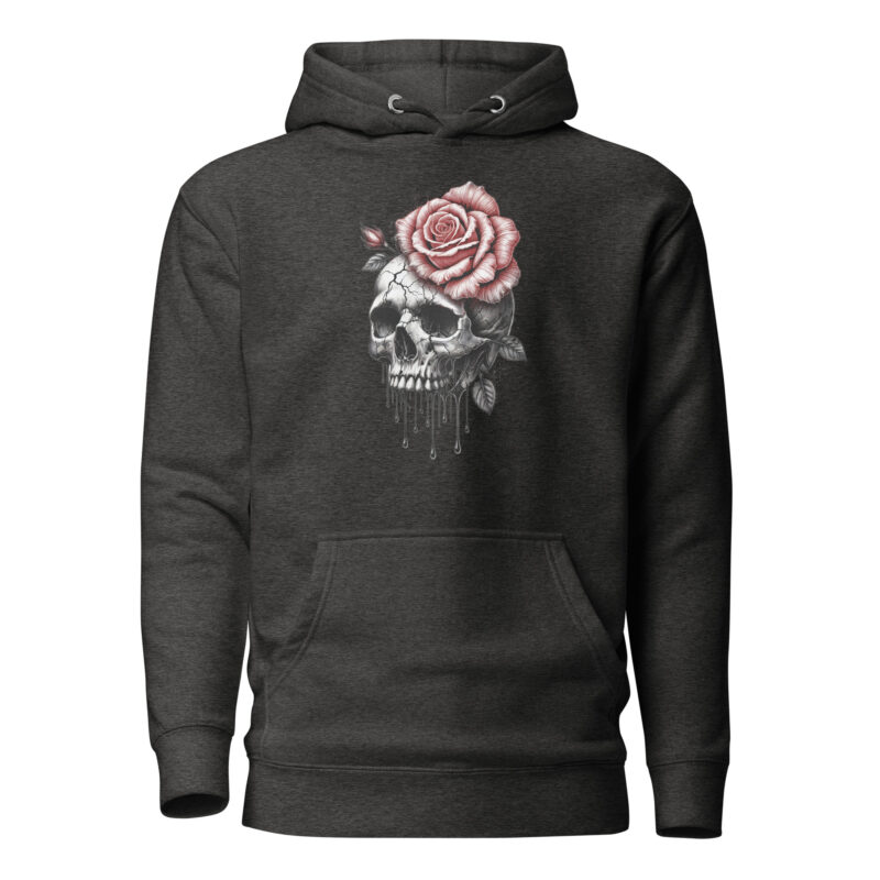 Schädel mit blutroter Rose Unisex-Hoodie – Hoodies – klamottn.de