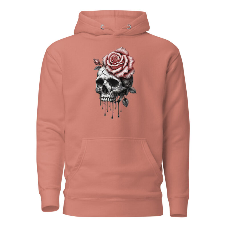 Schädel mit blutroter Rose Unisex-Hoodie – Hoodies – klamottn.de