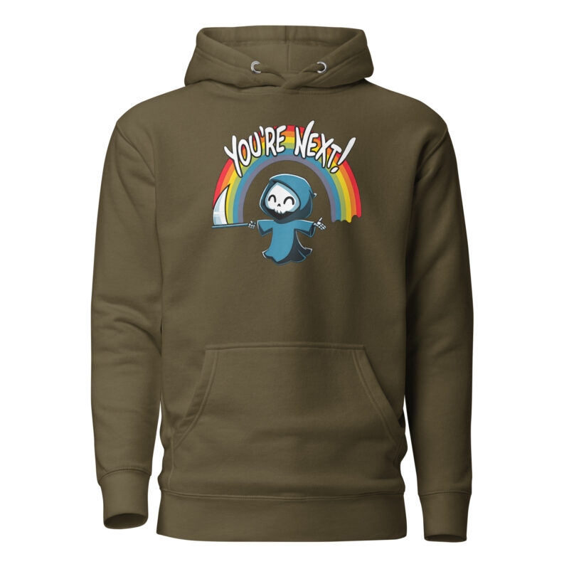 „You’re Next!“ Sensenmann Unisex-Hoodie