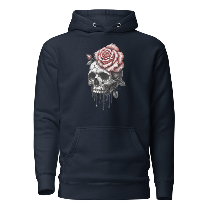 Schädel mit blutroter Rose Unisex-Hoodie – Hoodies – klamottn.de