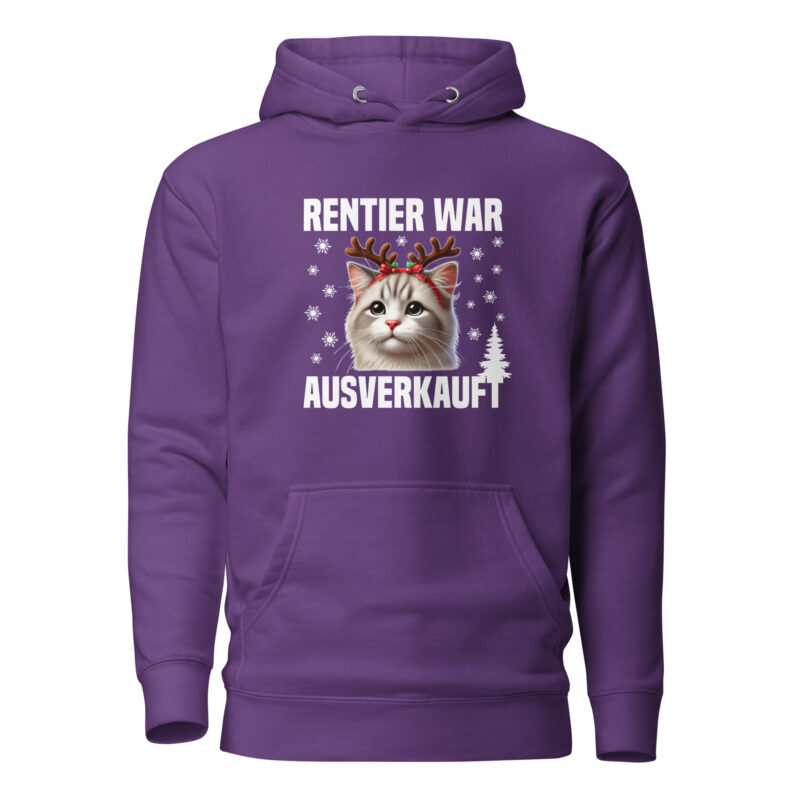 Rentier war ausverkauft Katze als Rudolph Unisex-Hoodie – Hoodies – klamottn.de
