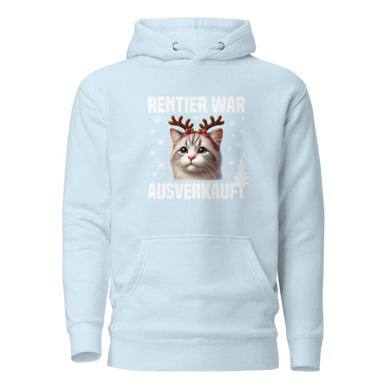 Rentier war ausverkauft Katze als Rudolph Unisex-Hoodie – Hoodies – klamottn.de