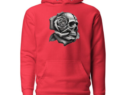 Monochromer Schädel mit Rose Unisex-Hoodie – Hoodies – klamottn.de Monochromer Schädel mit Rose Unisex-Hoodie – Hoodies – klamottn.de
