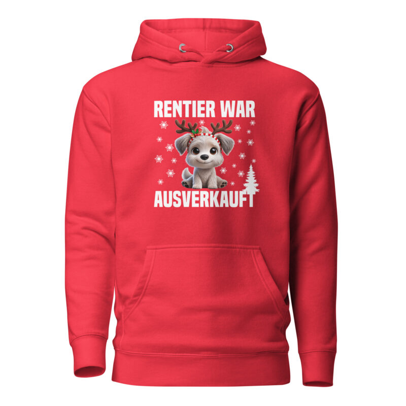 Rentier war ausverkauft Hund als Rudolph Unisex-Hoodie