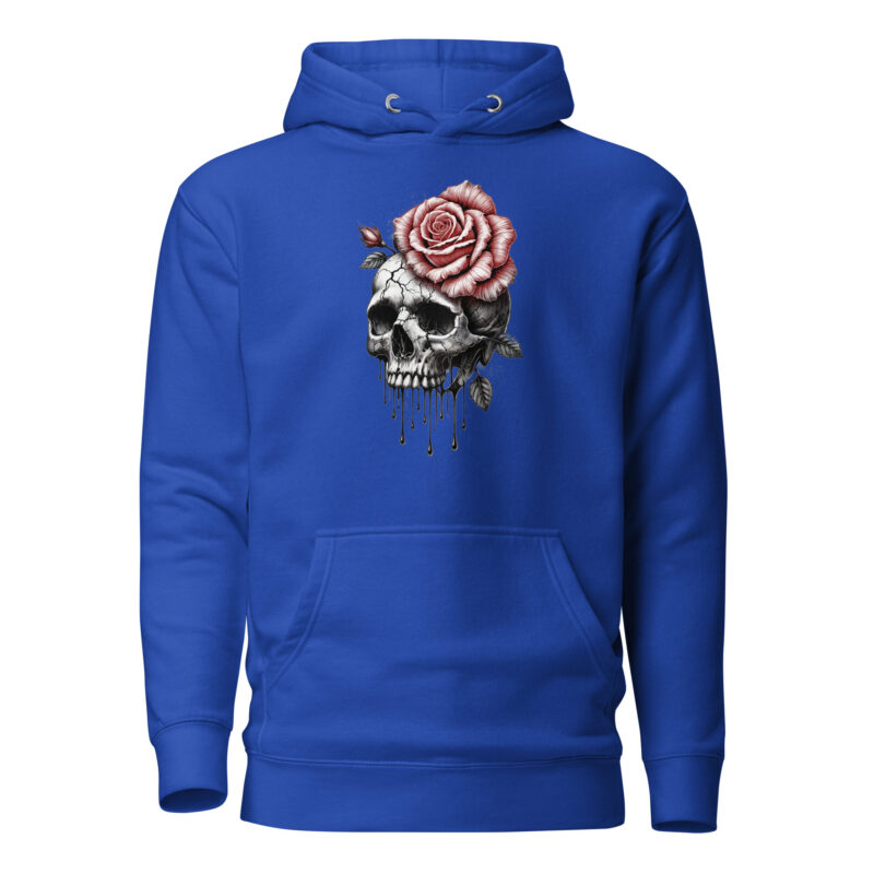 Schädel mit blutroter Rose Unisex-Hoodie – Hoodies – klamottn.de