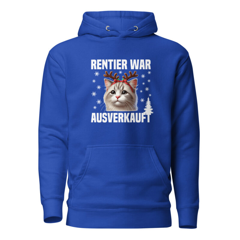 Rentier war ausverkauft Katze als Rudolph Unisex-Hoodie – Hoodies – klamottn.de