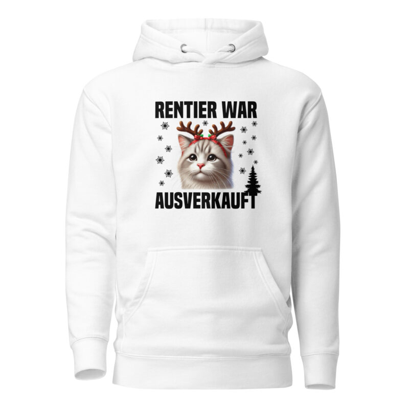 Rentier war ausverkauft Katze als Rudolph Unisex-Hoodie – Hoodies – klamottn.de