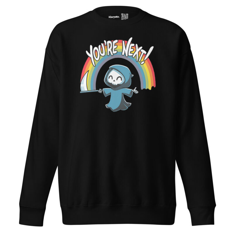 „You’re Next!“ Sensenmann Unisex-Sweatshirt – Sweatshirts – klamottn.de