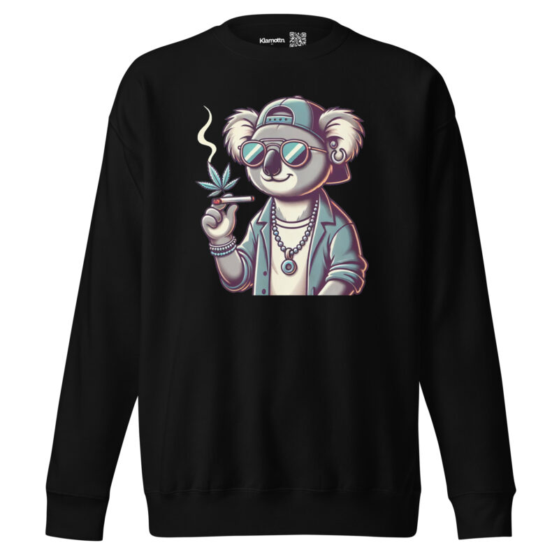 Entspannter Koala mit Joint Unisex-Sweatshirt – Sweatshirts – klamottn.de