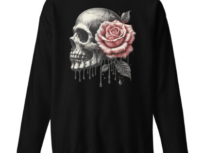 Schädel mit roter Rose Unisex-Sweatshirt – Sweatshirts – klamottn.de Schädel mit roter Rose Unisex-Sweatshirt – Sweatshirts – klamottn.de