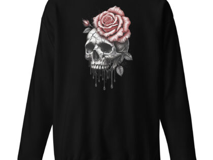Schädel mit blutroter Rose Unisex-Sweatshirt – Sweatshirts – klamottn.de Schädel mit blutroter Rose Unisex-Sweatshirt – Sweatshirts – klamottn.de