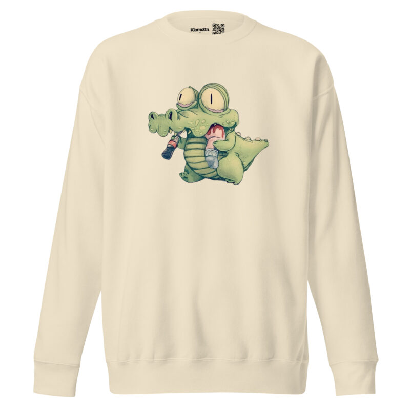Krokodil mit Cola und "Snack" Unisex-Sweatshirt – Sweatshirts – klamottn.de