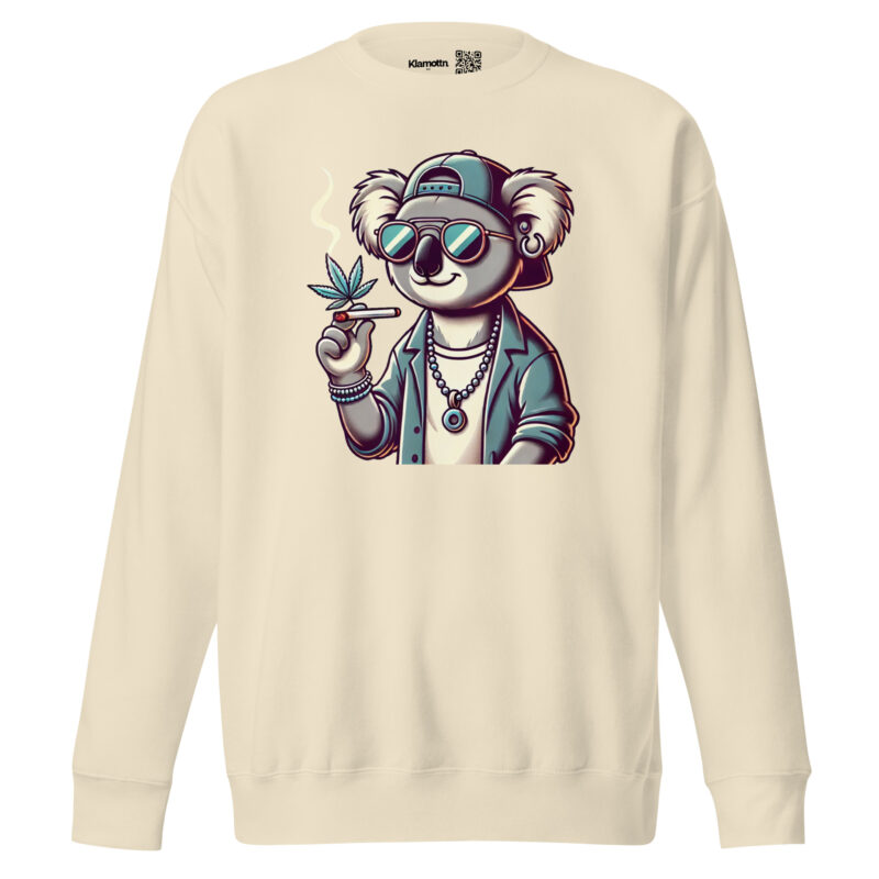 Entspannter Koala mit Joint Unisex-Sweatshirt – Sweatshirts – klamottn.de
